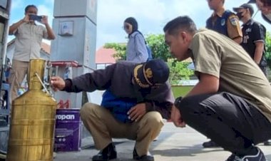 Jelang-Mudik-Tim-Gabungan-Polres-Kediri-Kota-Sidak-SPBU-Periksa-Takaran-dan-Stok-BBM